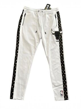 Pro Standard Chicago Bulls Track Pants White NWT 2XL Rare